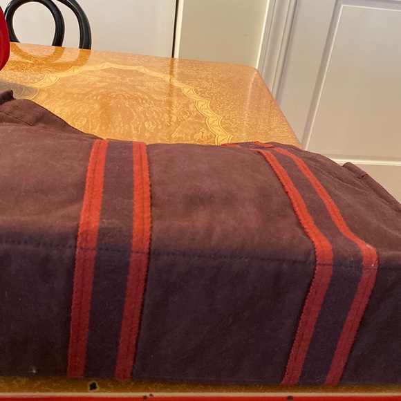 Hermes Authentic gently used canvas tote, burgundy color, made in France. - Picture 9 of 15